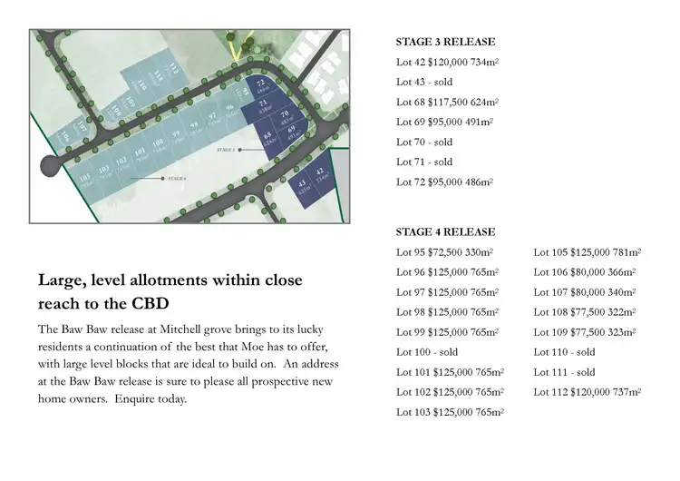 Second view of Homely land listing, Lot 95 Mitchell Grove, Moe VIC 3825