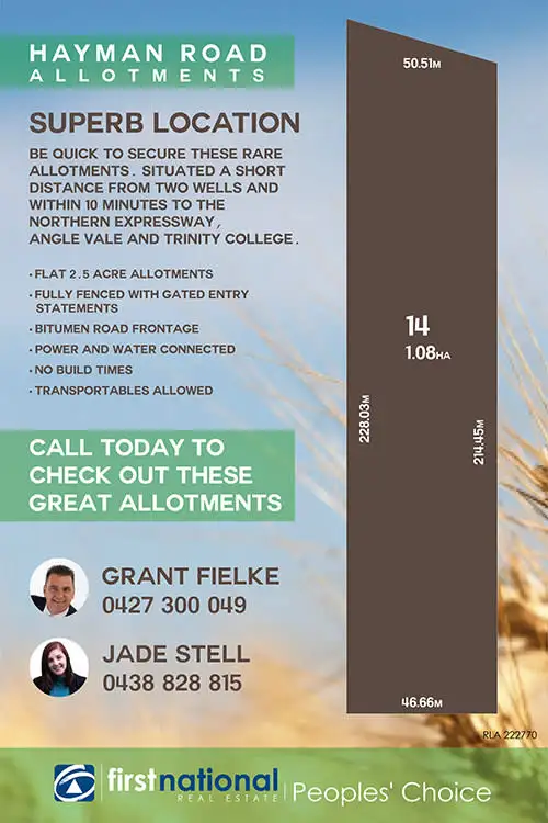 Main view of Homely land listing, Lot 14 Hayman Road, Lewiston SA 5501