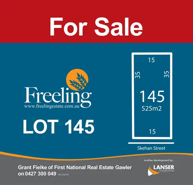 Main view of Homely land listing, Lot 145 Skehan Street, Freeling SA 5372