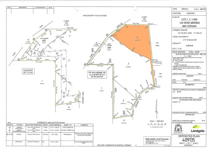 Second view of Homely land listing, Prop Lot 1 on Exist Lot 206 Quedjinup Drive, Quedjinup WA 6281