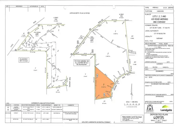Second view of Homely land listing, Prop Lot 3 on Exist Lot 206 Quedjinup Drive, Quedjinup WA 6281