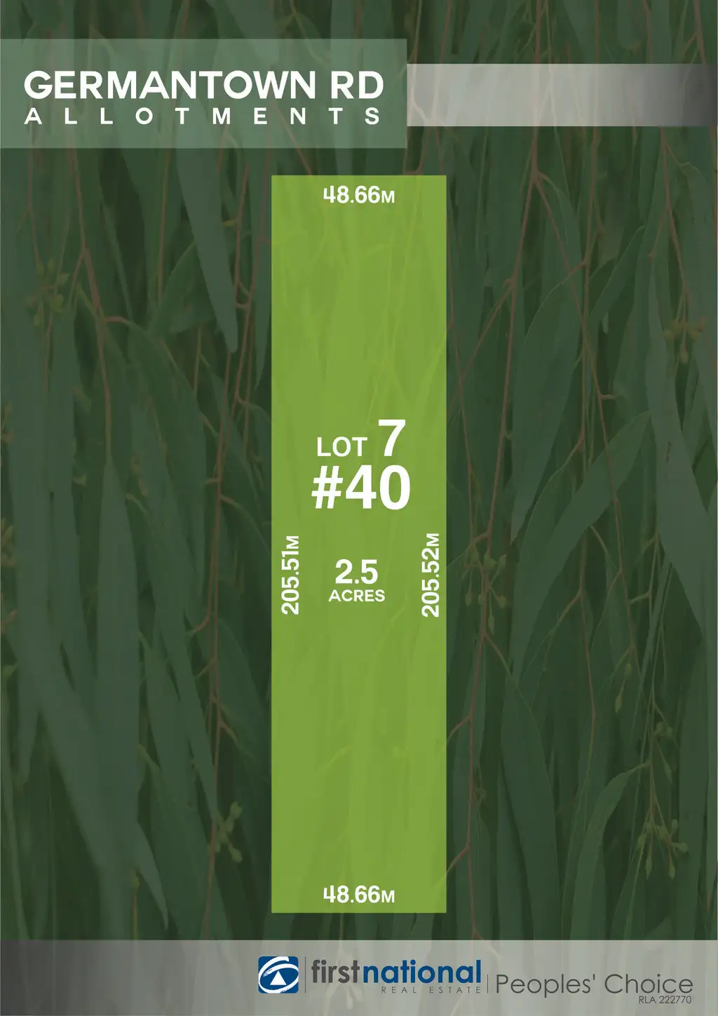 Main view of Homely land listing, Lot 7, 40 Germantown Road, Lewiston SA 5501