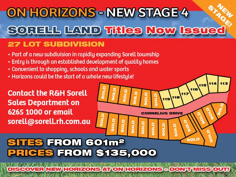 Main view of Homely land listing, Lot 116 'On Horizons', Cornelius Drive, Sorell TAS 7172