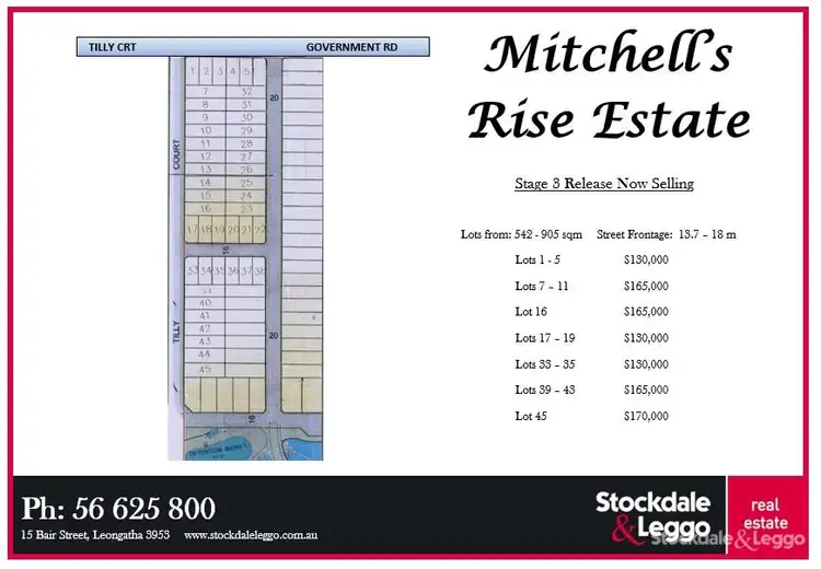 Main view of Homely land listing, Lot 34 Tilly Court, Leongatha VIC 3953