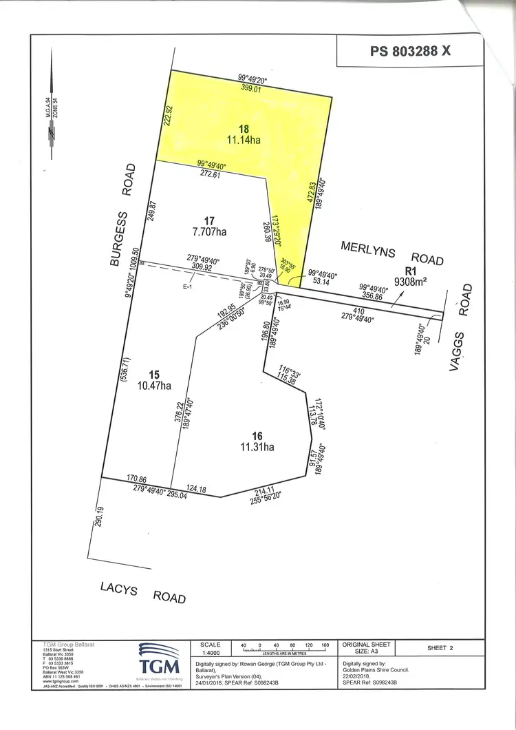 Lot 18 Merlyns Road (off Vaggs Road), Ross Creek VIC 3351