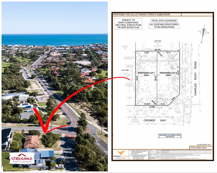 Third view of Homely land listing, 2 a Cromer Way, North Beach WA 6020
