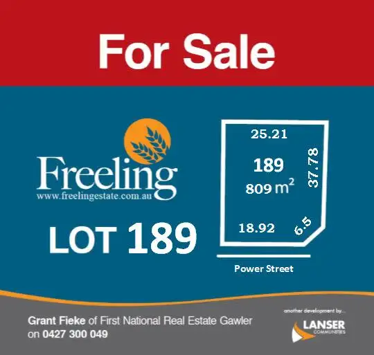 Lot 189 Power Street, Freeling SA 5372