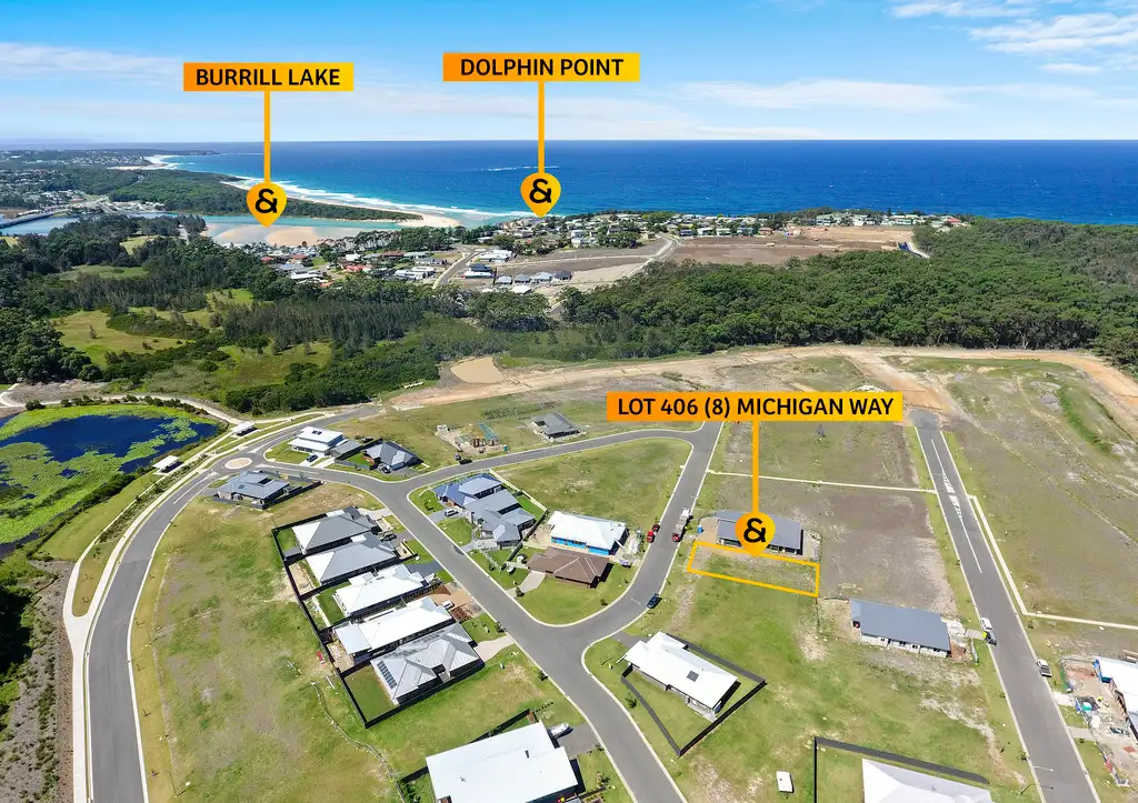 Main view of Homely land listing, Lot 406, 8 Michigan Way, Burrill Lake NSW 2539