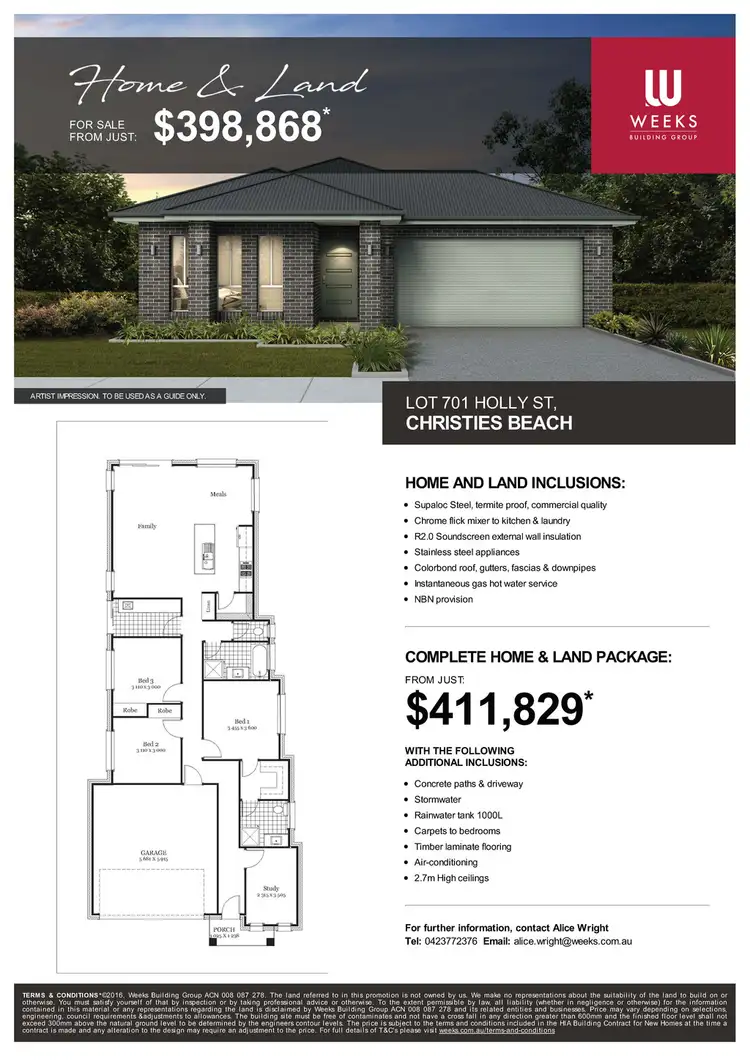 Third view of Homely land listing, 3 (Lot 701) Holly Street, Christies Beach SA 5165