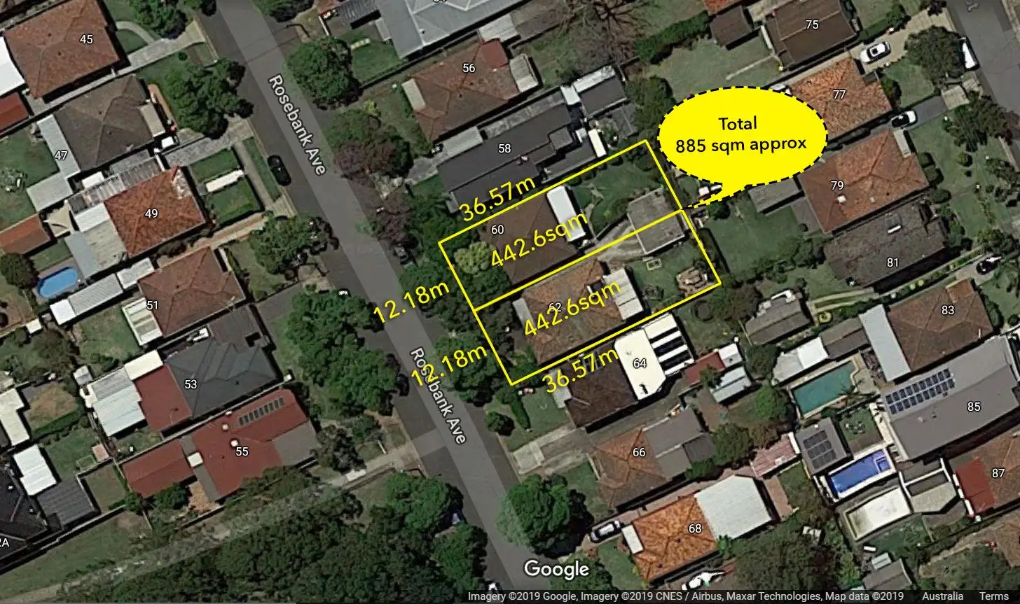 Main view of Homely house listing, 60-62 Rosebank Avenue, Kingsgrove NSW 2208