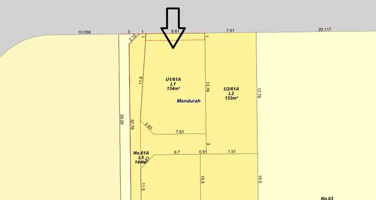Main view of Homely land listing, 1/61 Cooper Street, Mandurah WA 6210