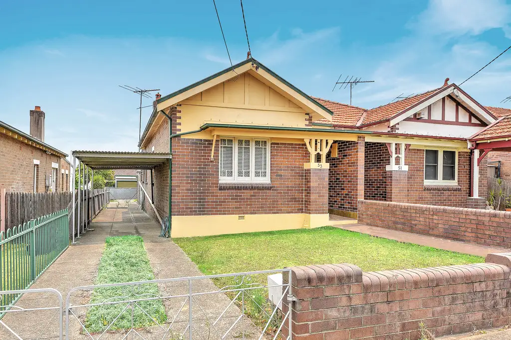 Main view of Homely semi-detached listing, 53 Lennartz Street, Croydon Park NSW 2133