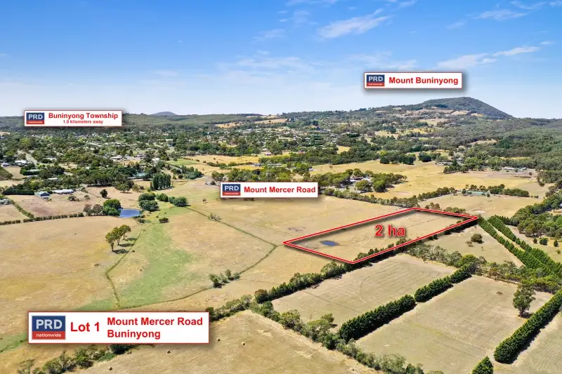 Main view of Homely land listing, Lot 1 - Lot 1 Buninyong- Mount Mercer Rd, Buninyong VIC 3357
