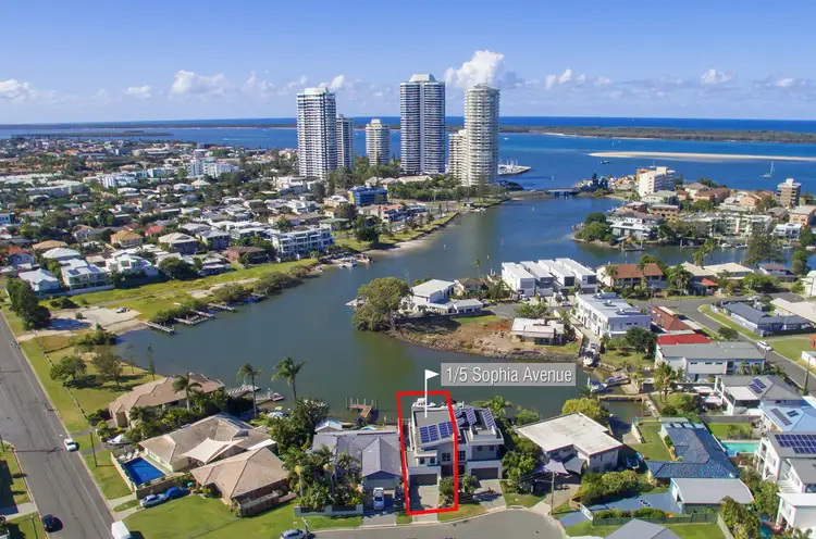 Main view of Homely semi-detached listing, 1/5 Sophia Avenue, Biggera Waters QLD 4216