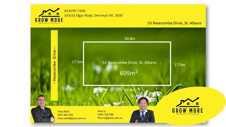 Main view of Homely land listing, 53 Newcombe Drive, St Albans VIC 3021