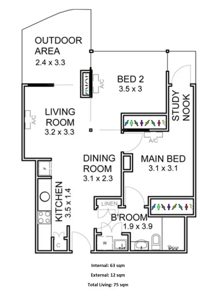 Third view of Homely apartment listing, 184/26 Felix Street, Brisbane City QLD 4000