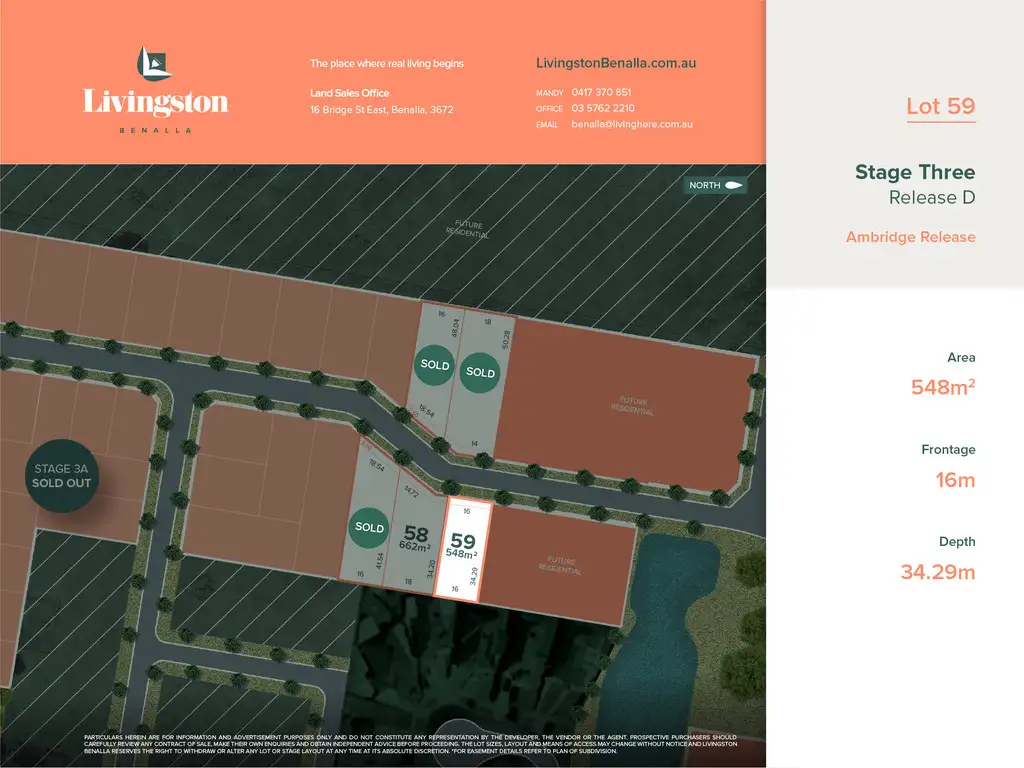 Main view of Homely land listing, Lot 59 / 32 Four Mile Road, Benalla VIC 3672