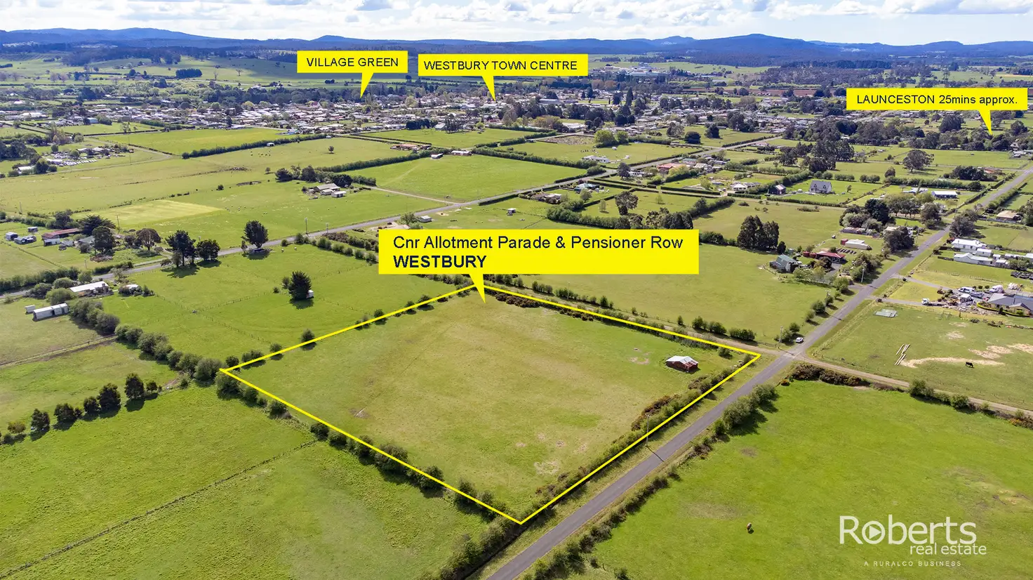 Main view of Homely land listing, Corner Pensioner Row & Allotment Parade, Westbury TAS 7303