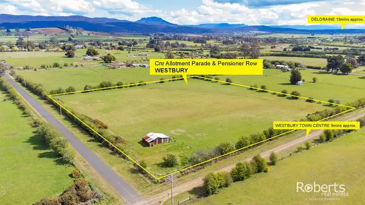 Second view of Homely land listing, Corner Pensioner Row & Allotment Parade, Westbury TAS 7303