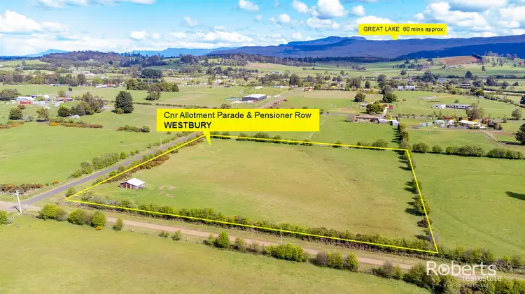Third view of Homely land listing, Corner Pensioner Row & Allotment Parade, Westbury TAS 7303