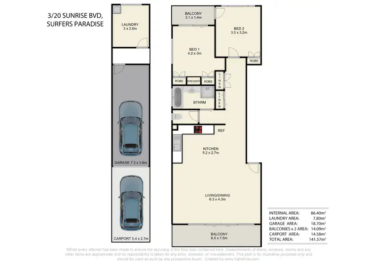 Third view of Homely apartment listing, 3/20 Sunrise Boulevard, Surfers Paradise QLD 4217