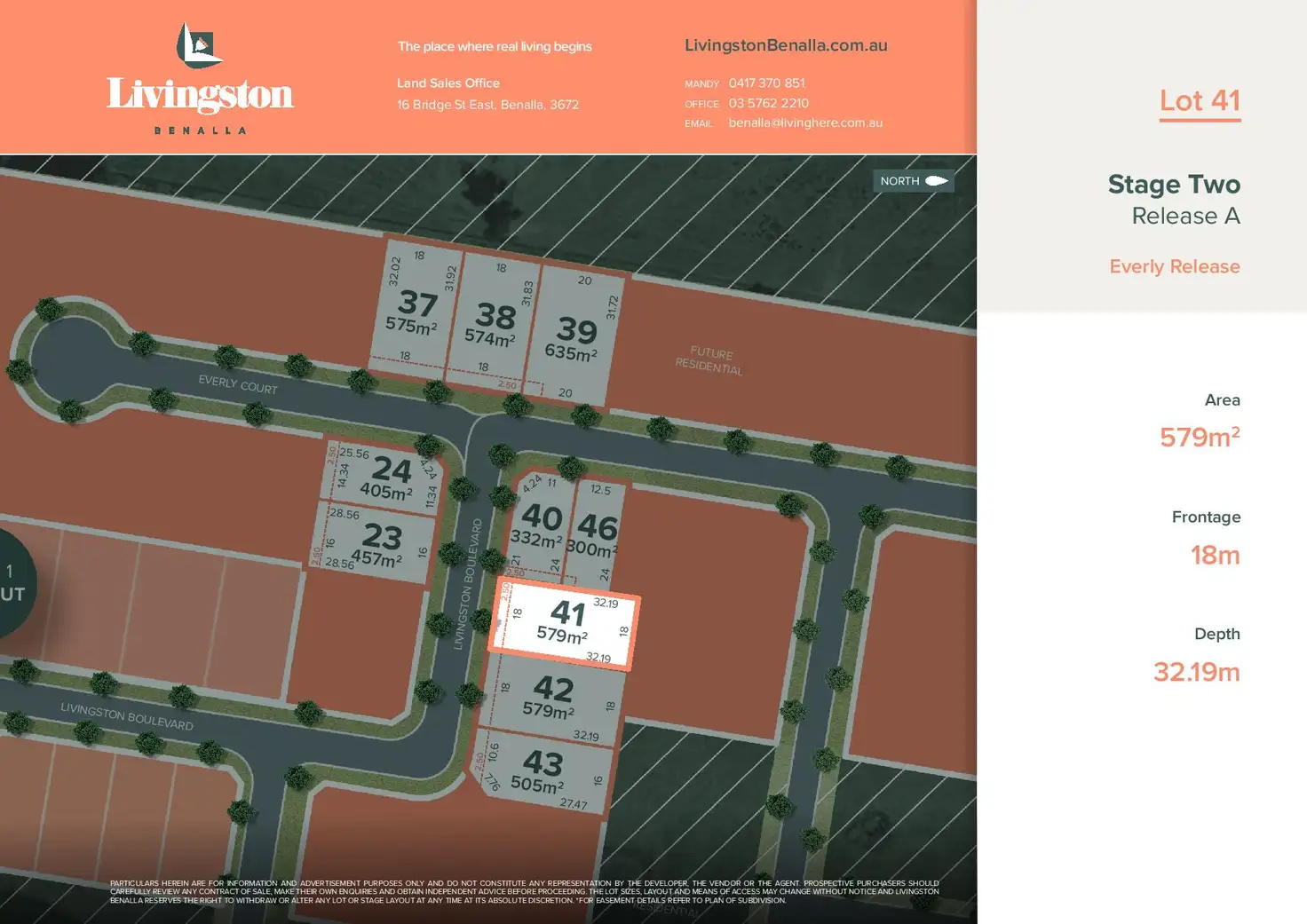 Main view of Homely land listing, Lot 41 Livingston Blvd, Benalla VIC 3672