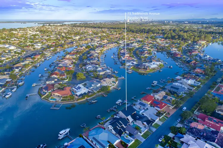 Main view of Homely house listing, 73 Tradewinds Avenue, Paradise Point QLD 4216