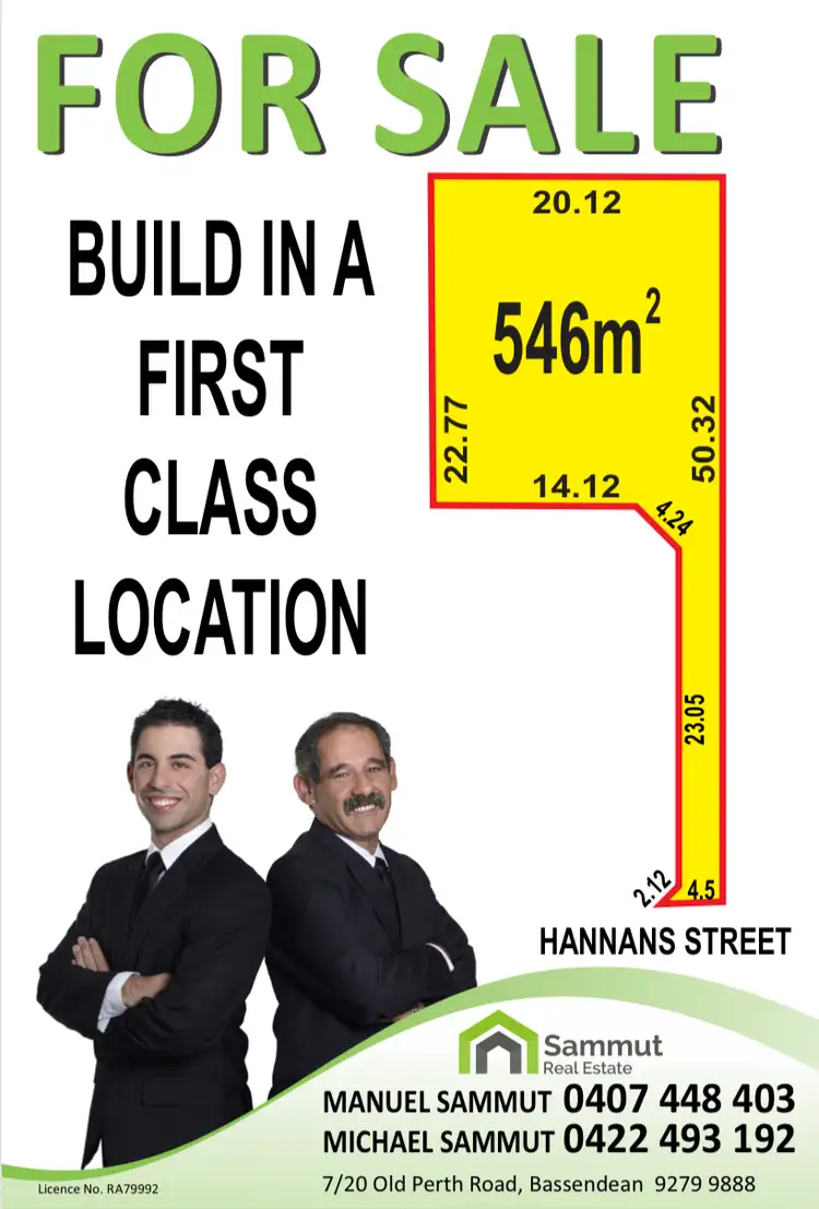 Main view of Homely land listing, 35A Hannans Street, Morley WA 6062