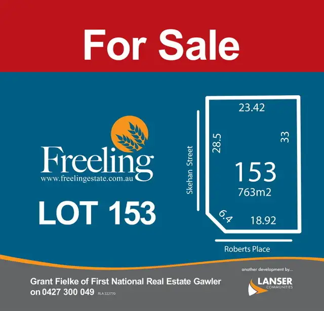 Main view of Homely land listing, Lot 153 Roberts Place, Freeling SA 5372