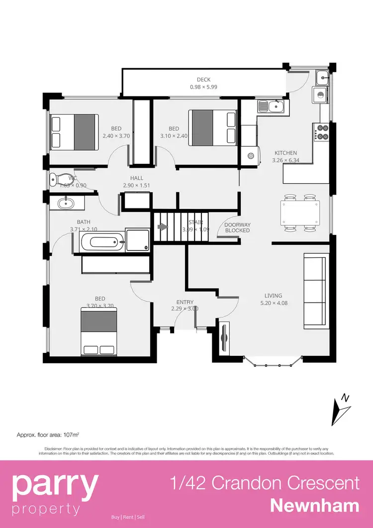 Second view of Homely house listing, 42 Crandon Crescent, Newnham TAS 7248