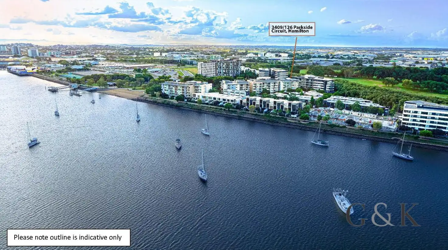 Main view of Homely apartment listing, 3409/126 Parkside Circuit, Hamilton QLD 4007