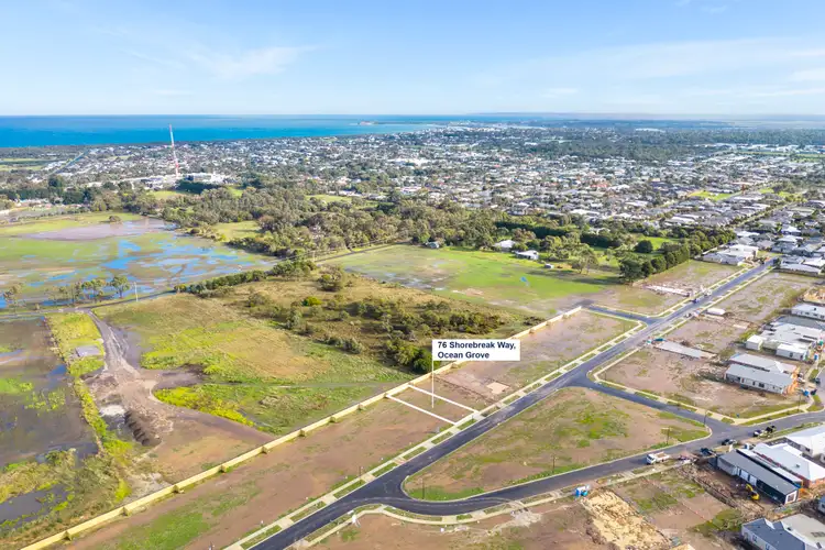 Main view of Homely land listing, 76 Shorebreak Way, Ocean Grove VIC 3226