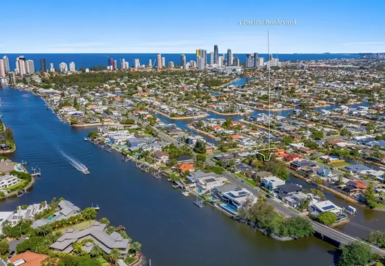 Main view of Homely house listing, 3 Pacific Boulevard, Broadbeach Waters QLD 4218