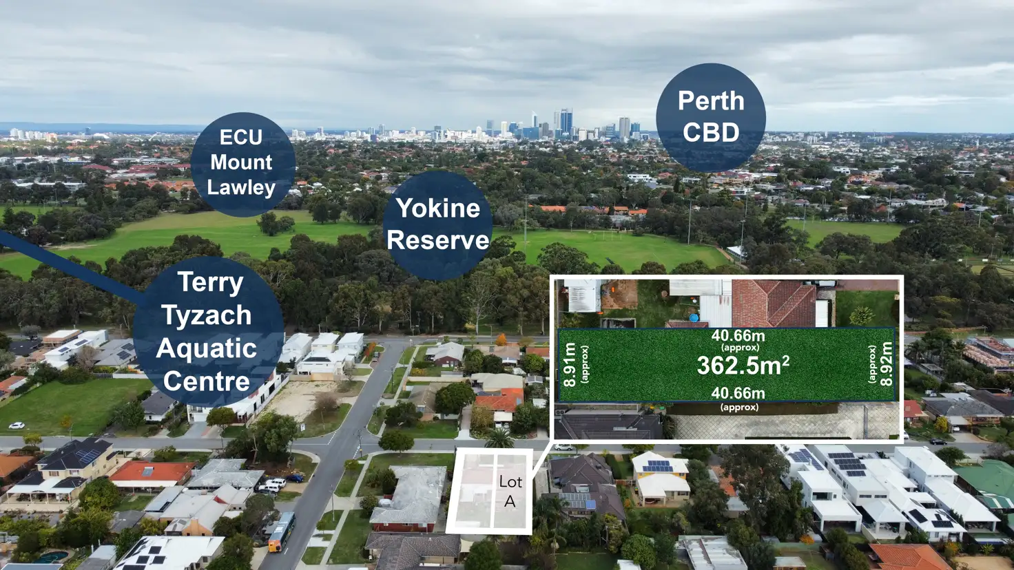 Main view of Homely land listing, 43A Virgil Avenue, Yokine WA 6060