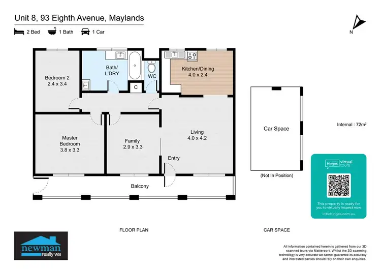 Main view of Homely unit listing, 8/93 Eighth Avenue, Maylands WA 6051