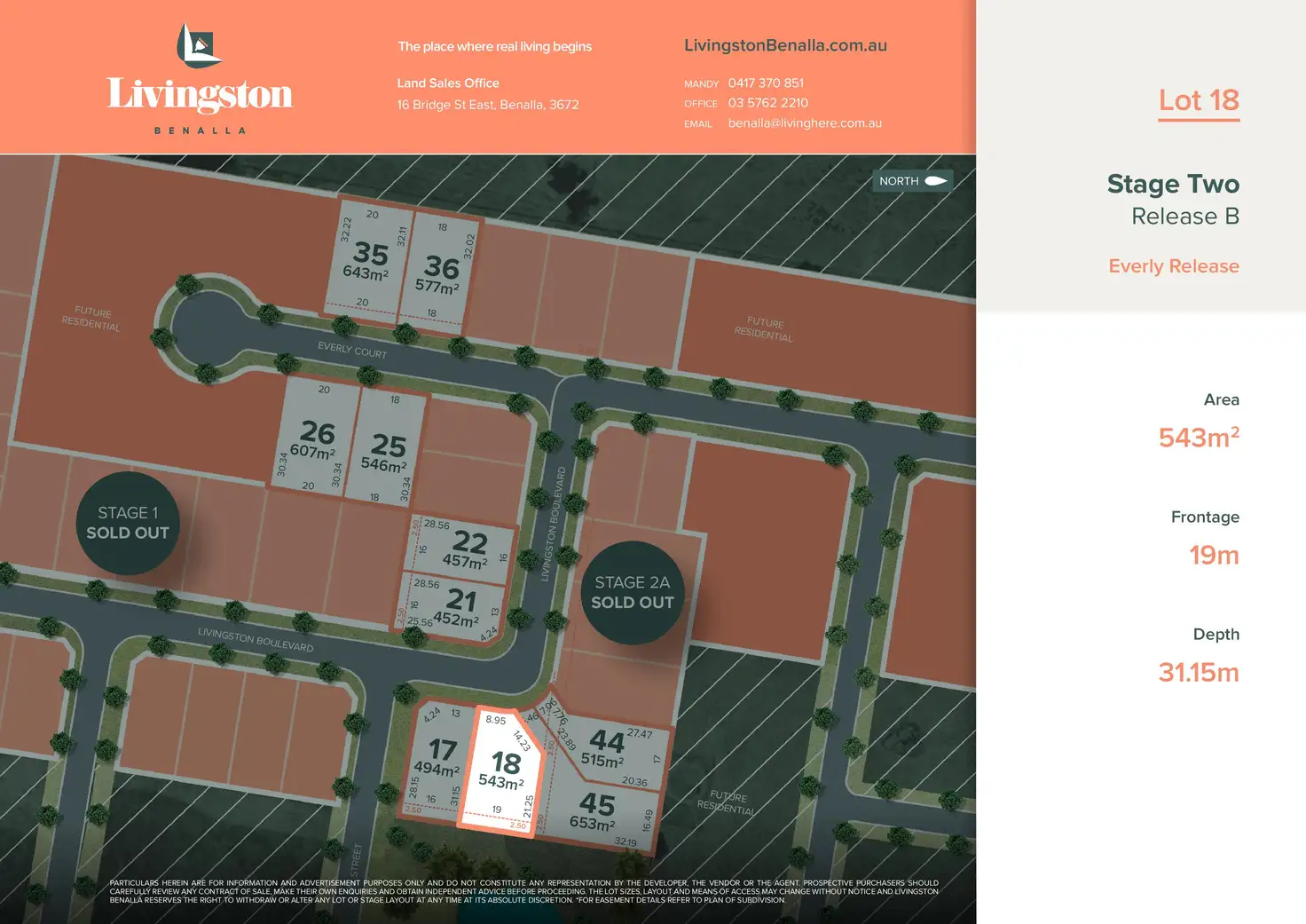 Main view of Homely land listing, Lot 18 Livingston Boulevard, Benalla VIC 3672