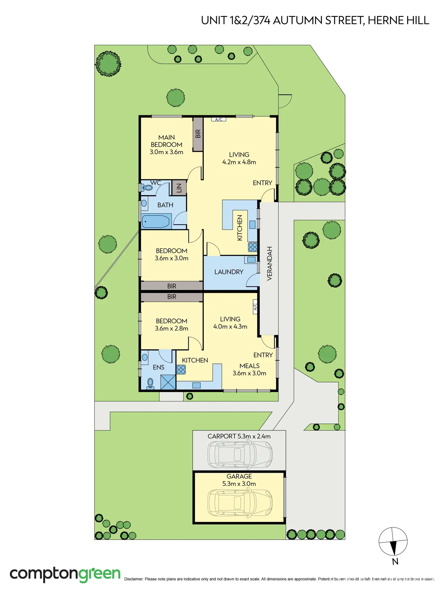 Main view of Homely block of units listing, 1 & 2/374 Autumn Street, Herne Hill VIC 3218