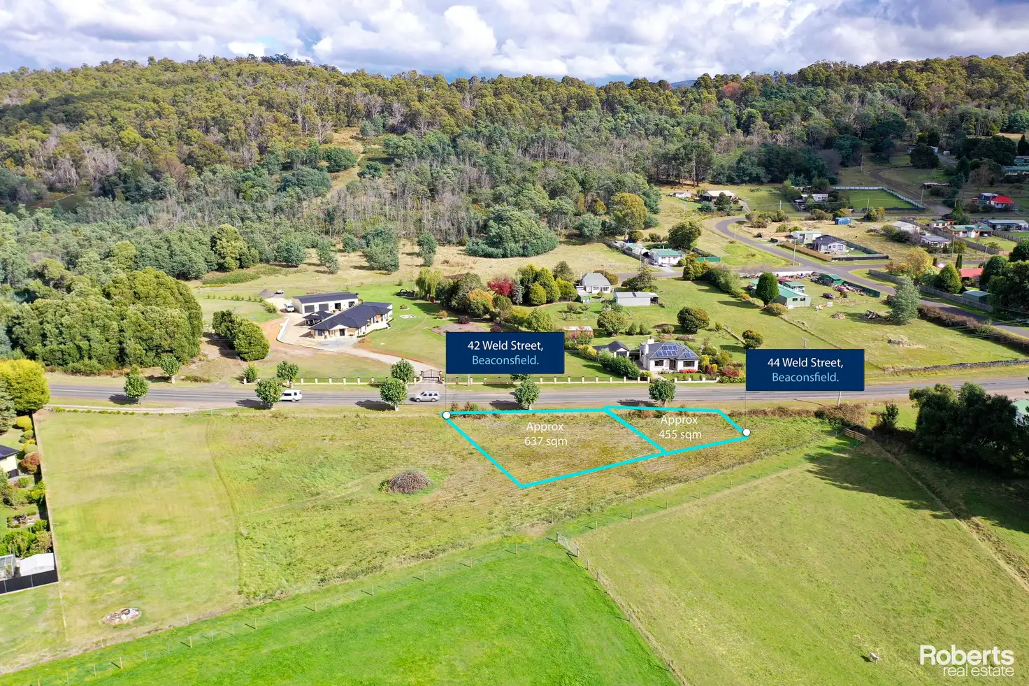 Main view of Homely land listing, 42-44 Weld Street, Beaconsfield TAS 7270