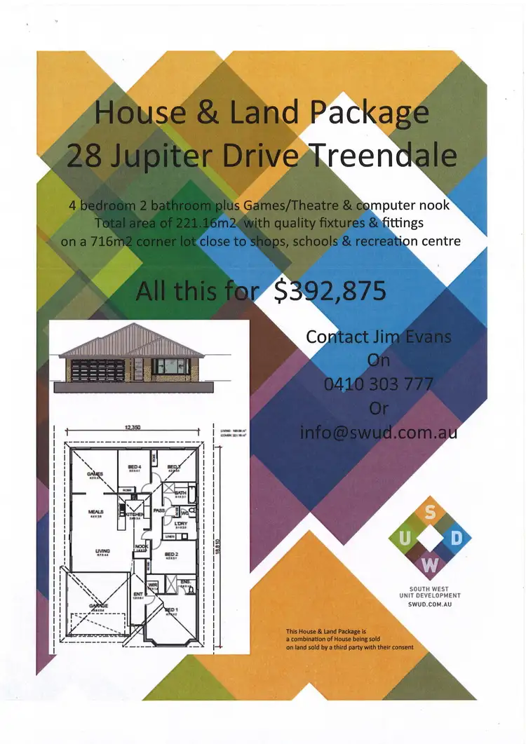 Second view of Homely land listing, 28 Jupiter Dve, Australind WA 6233