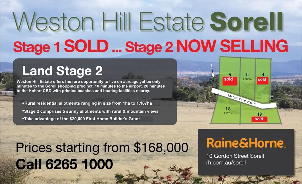 Main view of Homely land listing, Lot 5 Valley View Close, Sorell TAS 7172