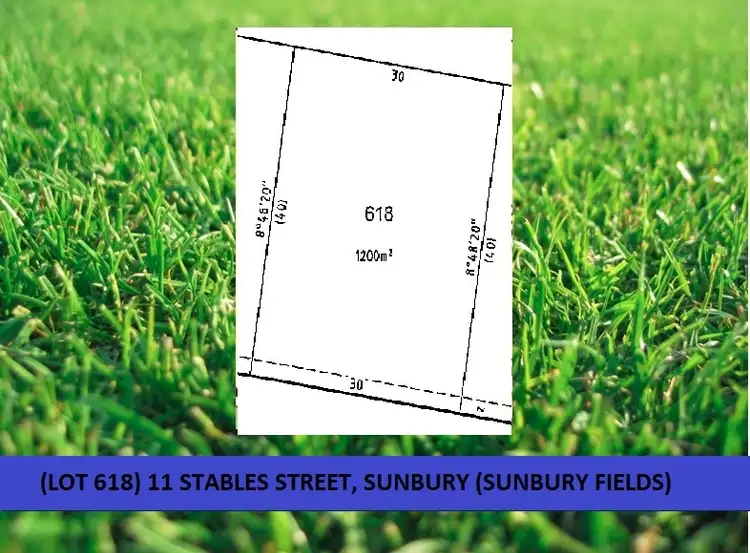 11 (Lot 618) Stables Street (Sunbury Fields), Sunbury VIC 3429