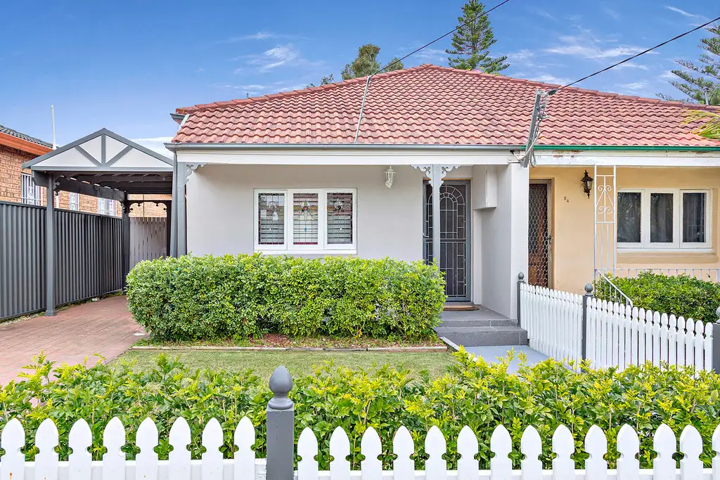 Main view of Homely semi-detached listing, 32 Kembla Street, Croydon Park NSW 2133