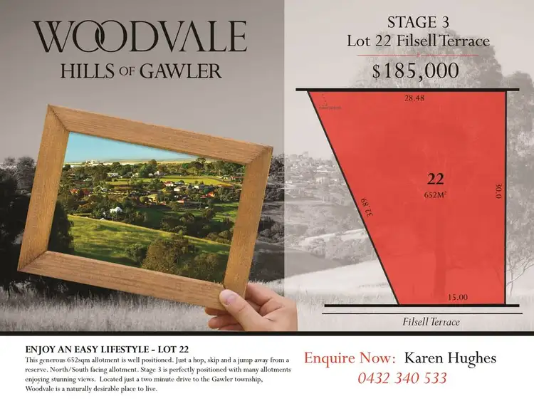 Main view of Homely land listing, Lot 22 Filsell Terrace, Gawler South SA 5118