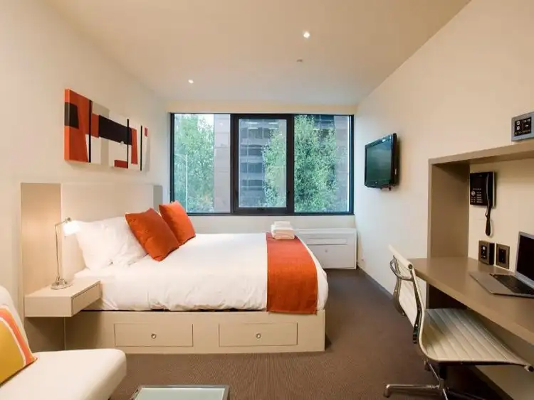 Second view of Homely studio listing, 806/181 A'Beckett Street, Melbourne VIC 3000
