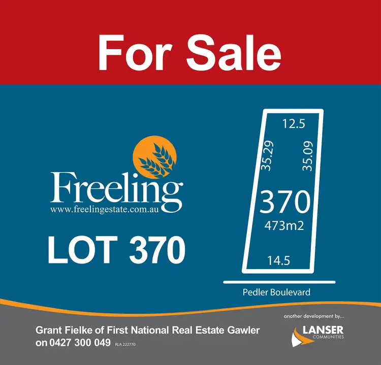 Lot 370 Pedler Boulevard, Freeling SA 5372