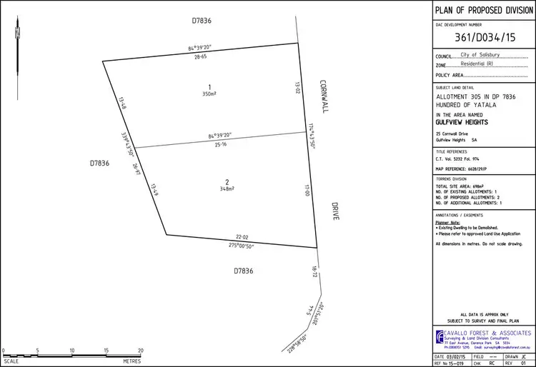Second view of Homely land listing, Lot 1, 25 Cornwall Drive, Gulfview Heights SA 5096