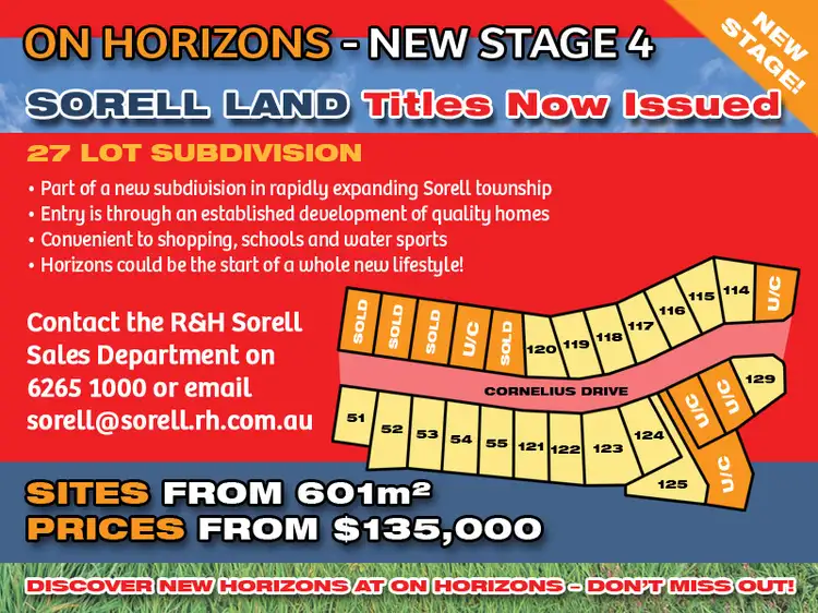 Main view of Homely land listing, Lot 120 'On Horizons', Cornelius Drive, Sorell TAS 7172