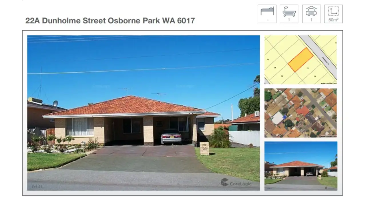Main view of Homely semi-detached listing, 22A Dunholme Street, Osborne Park WA 6017