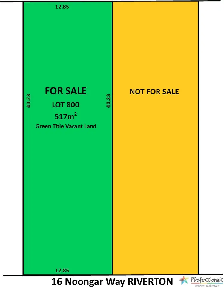 Main view of Homely land listing, Lot 800, 16 Noongar Way, Riverton WA 6148