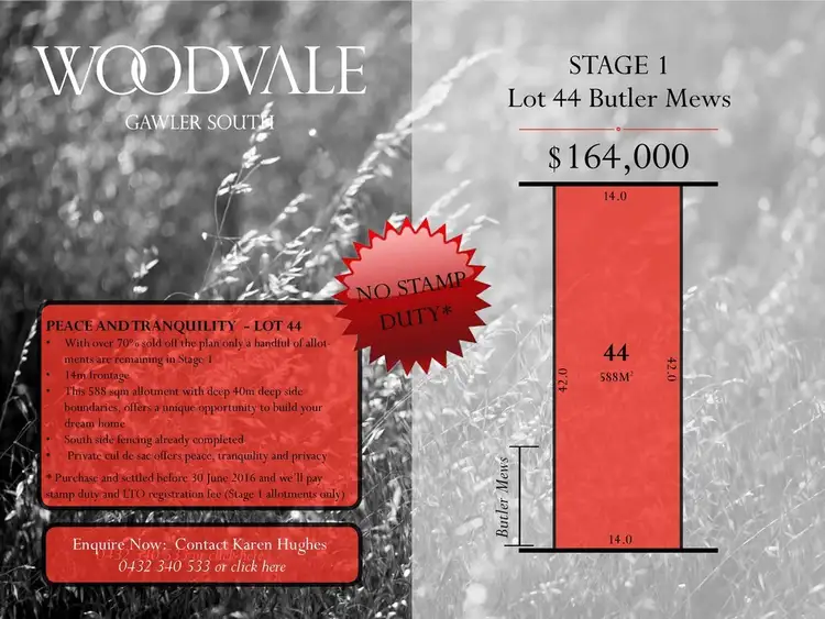 Main view of Homely land listing, Lot 44, 4 Butler Mews, Gawler South SA 5118